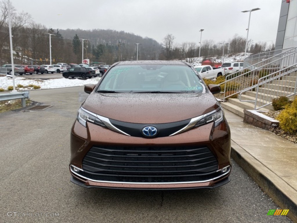 2021 Sienna XLE AWD Hybrid - Sunset Bronze Mica / Chateau photo #13