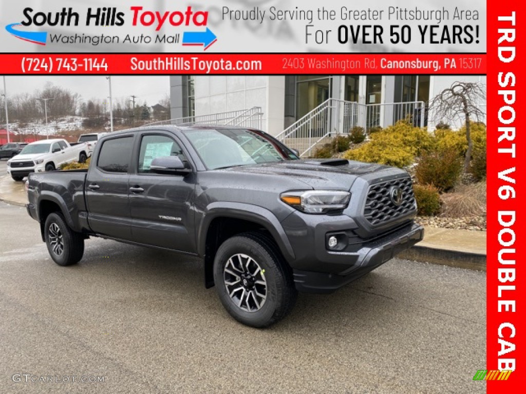 2021 Tacoma TRD Sport Double Cab 4x4 - Magnetic Gray Metallic / TRD Cement/Black photo #1