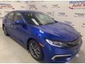 2021 Aegean Blue Metallic Honda Civic EX Sedan  photo #2