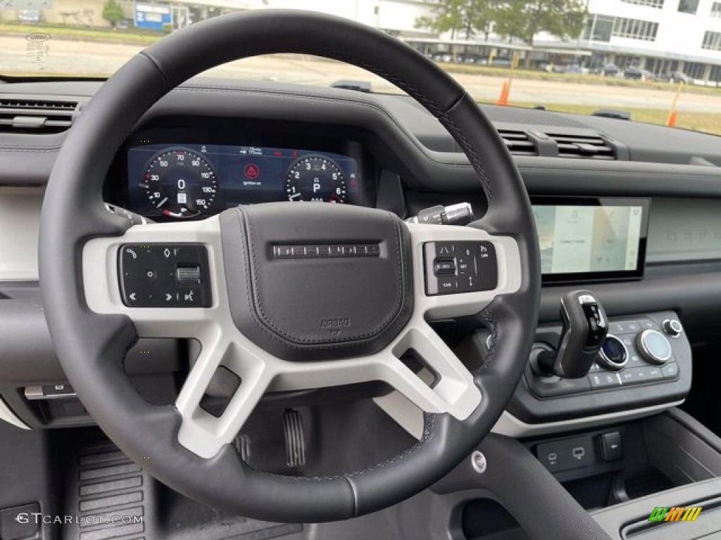 2021 Land Rover Defender 110 X-Dynamic HSE Ebony Steering Wheel Photo #140922241