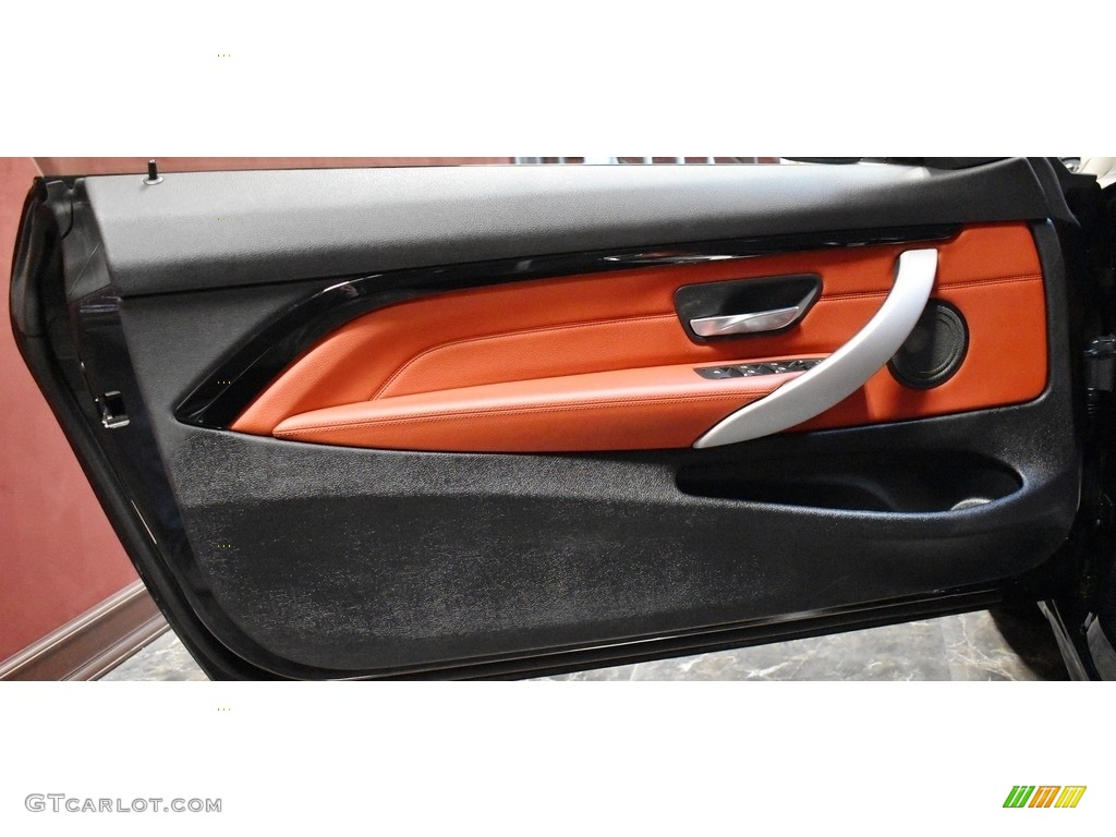 2018 BMW 4 Series 440i xDrive Convertible Coral Red Door Panel Photo #140925047