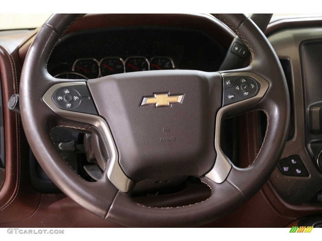 2014 Chevrolet Silverado 1500 High Country Crew Cab 4x4 High Country Saddle Steering Wheel Photo #140926409