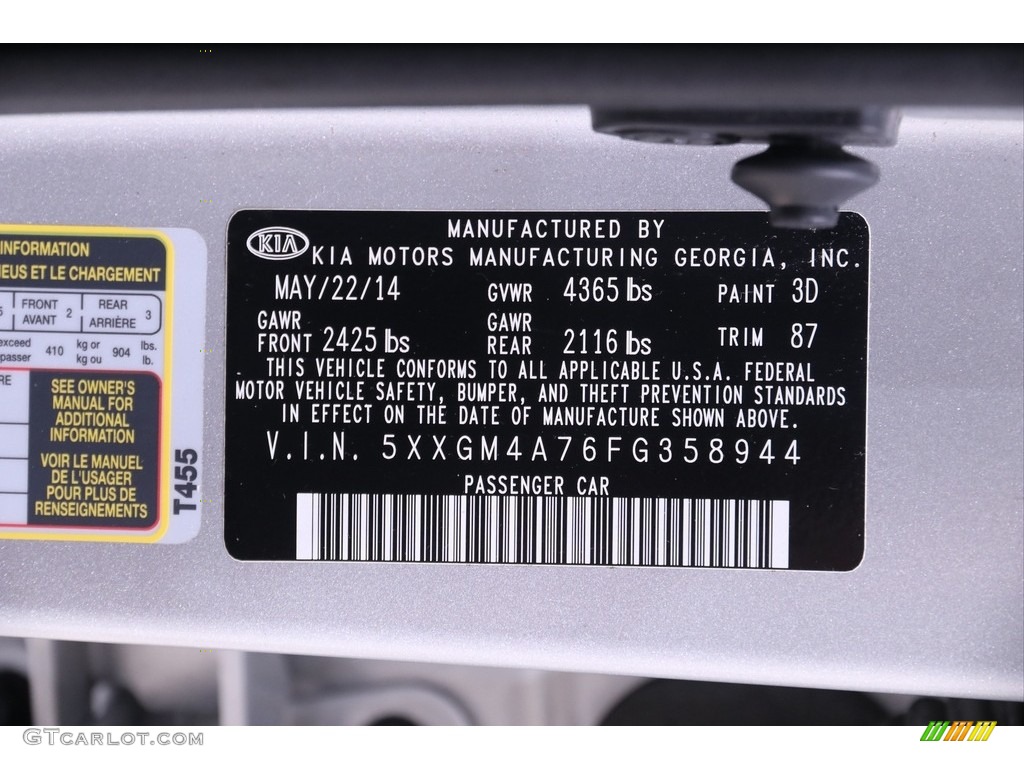 2015 Optima LX - Bright Silver / Gray photo #19