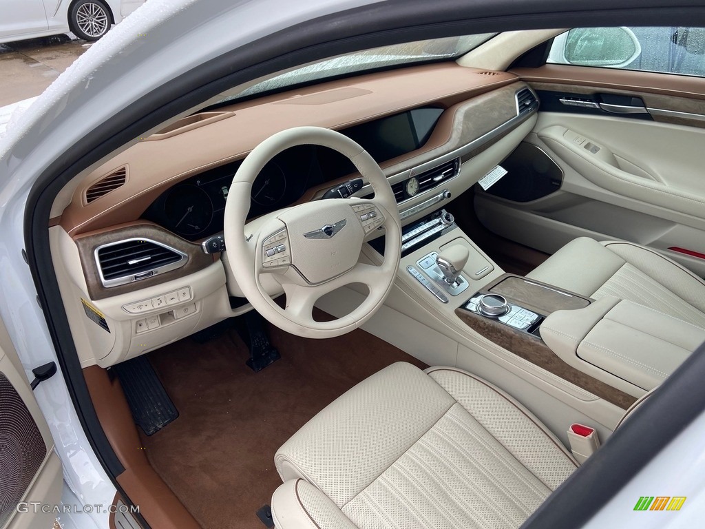 Beige/Havana Interior 2021 Genesis G90 5.0 AWD Photo #140928341