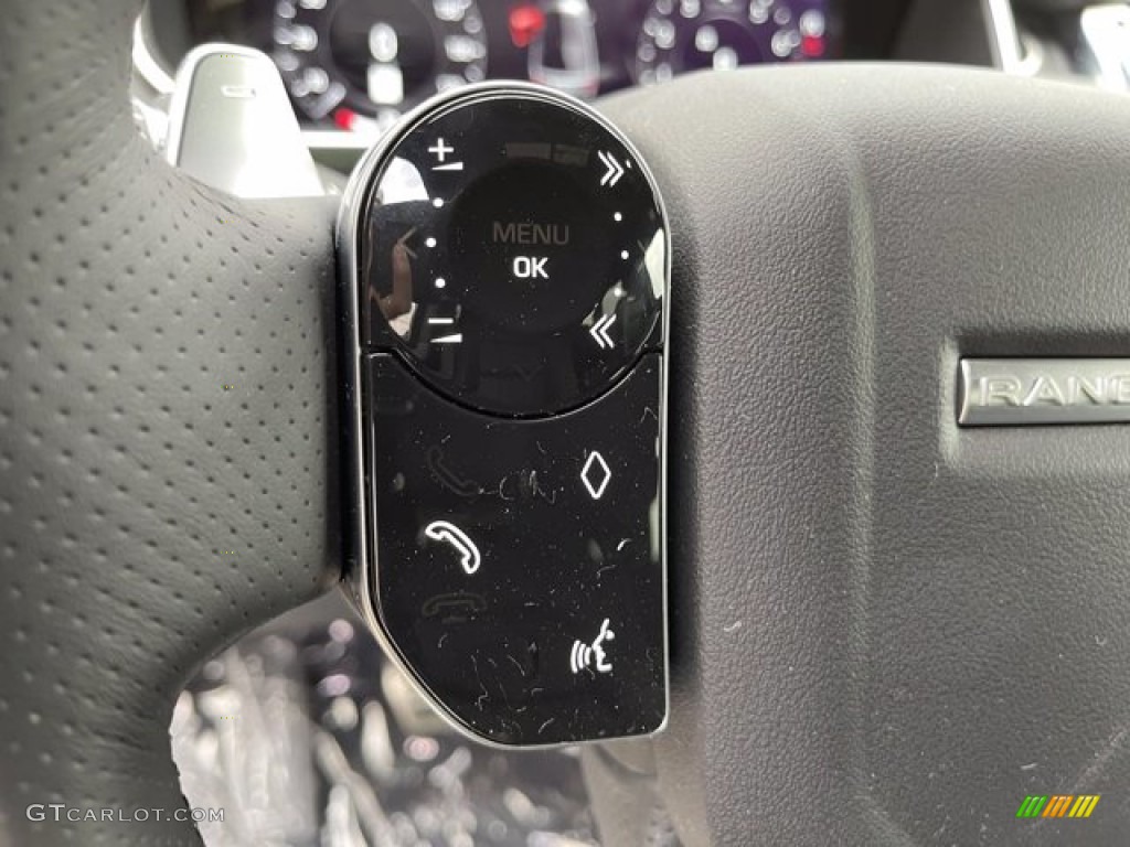 2021 Land Rover Range Rover Sport HSE Dynamic Ebony Steering Wheel Photo #140929223