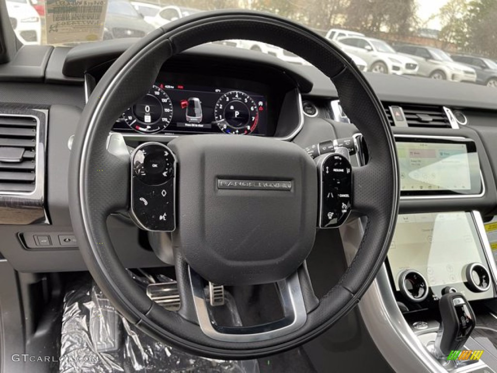2021 Land Rover Range Rover Sport HSE Dynamic Ebony Steering Wheel Photo #140929262