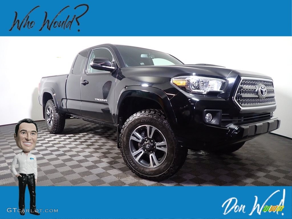2017 Tacoma TRD Sport Access Cab 4x4 - Black / TRD Graphite photo #1