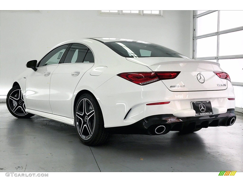 2021 CLA AMG 35 Coupe - Polar White / Black Dinamica w/Red Stitching photo #2