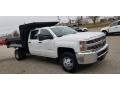 2015 Summit White Chevrolet Silverado 3500HD WT Crew Cab 4x4 Dump Truck  photo #23