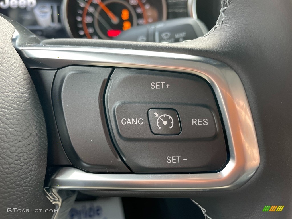 2021 Jeep Gladiator Overland 4x4 Black Steering Wheel Photo #140933721