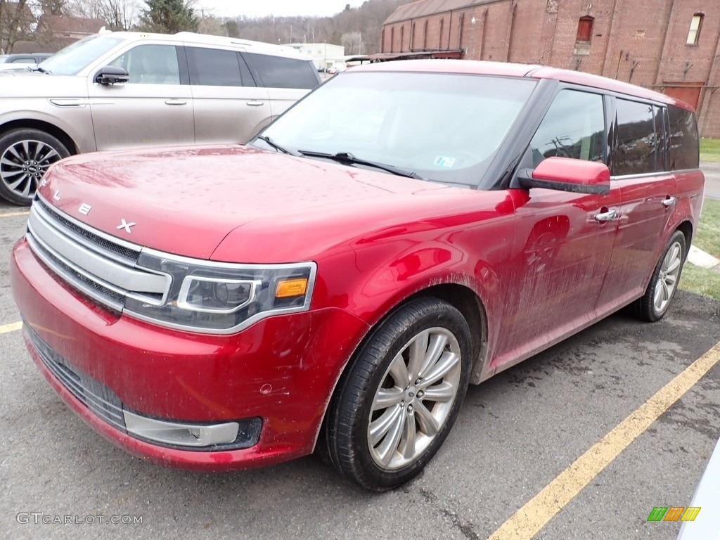 2015 Flex Limited AWD - Ruby Red Metallic / Charcoal Black photo #1