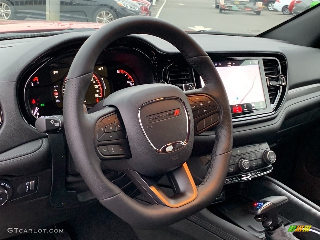 2021 Dodge Durango GT AWD Black Steering Wheel Photo #140935476