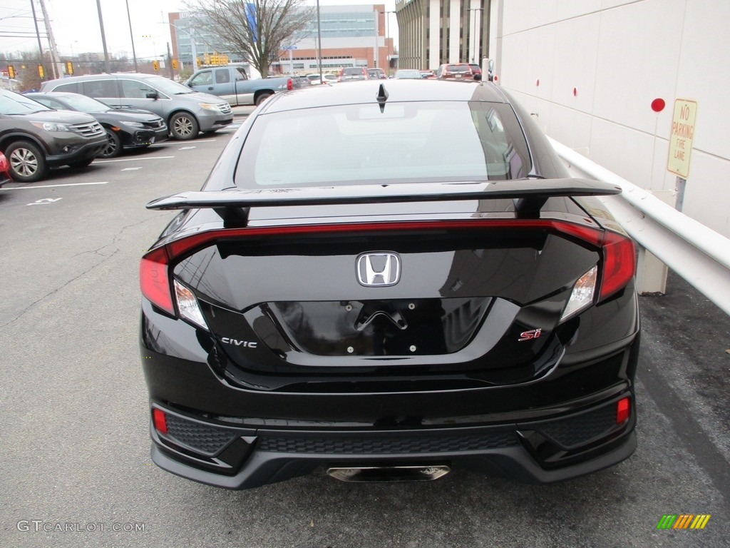 2018 Civic Si Coupe - Crystal Black Pearl / Black photo #4