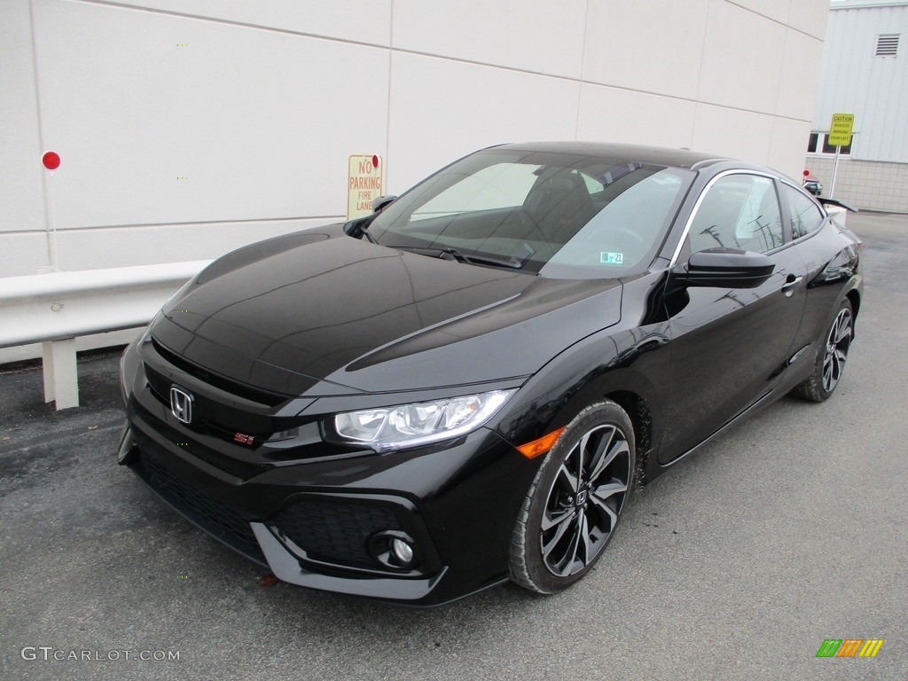 2018 Civic Si Coupe - Crystal Black Pearl / Black photo #9