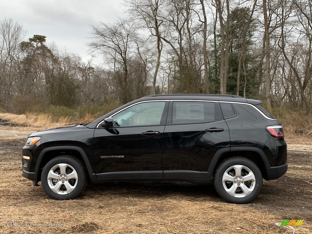 Diamond Black Crystal Pearl 2021 Jeep Compass Latitude 4x4 Exterior Photo #140936313