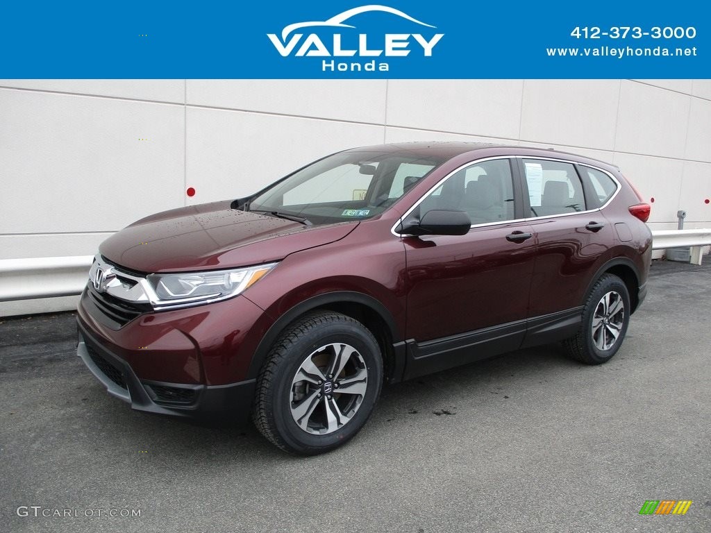 2018 CR-V LX AWD - Basque Red Pearl II / Gray photo #1