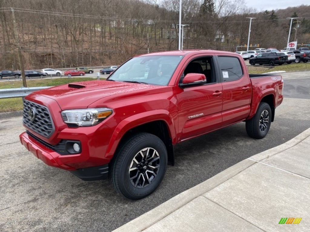 Barcelona Red Metallic 2021 Toyota Tacoma TRD Sport Double Cab 4x4 Exterior Photo #140937036