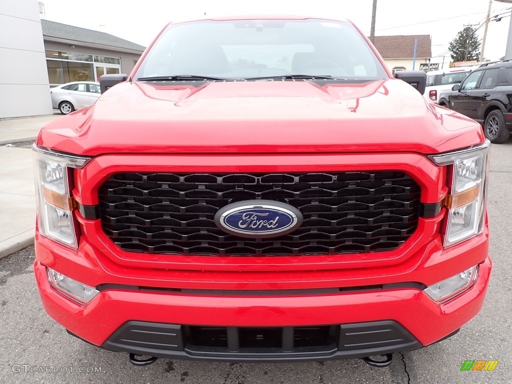 Race Red 2021 Ford F150 STX SuperCab 4x4 Exterior Photo #140937444