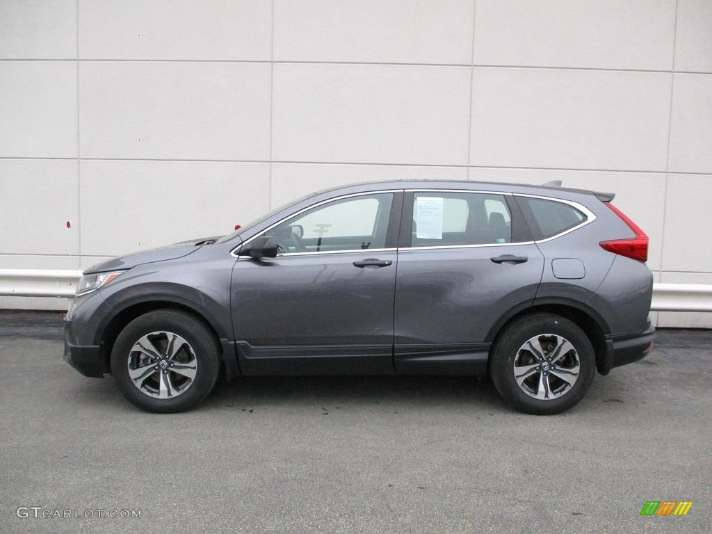2018 CR-V LX AWD - Modern Steel Metallic / Black photo #2