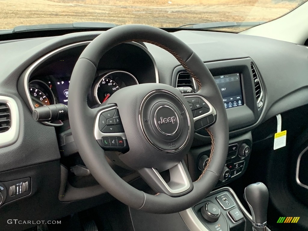 2021 Jeep Compass Latitude 4x4 Black Steering Wheel Photo #140938878