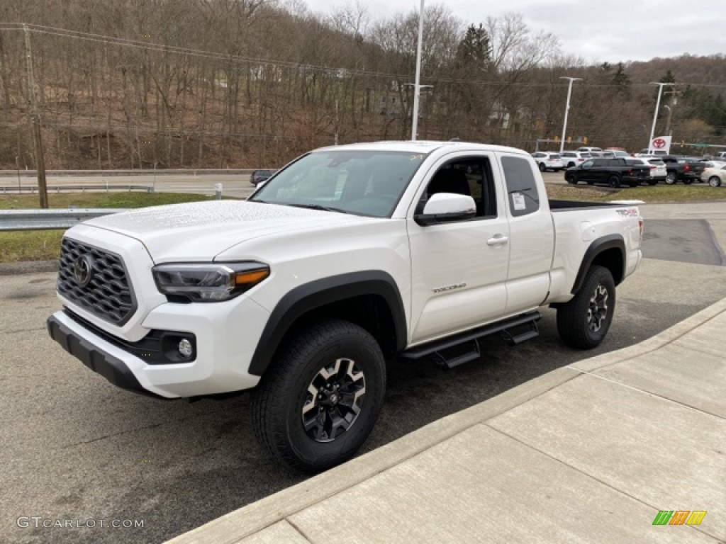 2021 Tacoma TRD Off Road Access Cab 4x4 - Super White / TRD Cement/Black photo #12