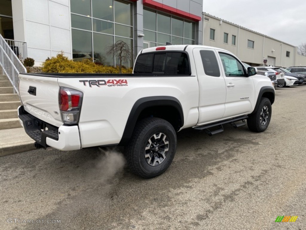 2021 Tacoma TRD Off Road Access Cab 4x4 - Super White / TRD Cement/Black photo #13