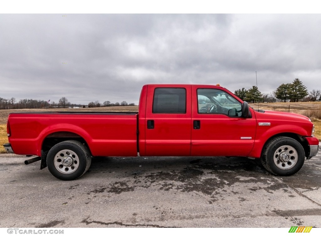 Red 2005 Ford F350 Super Duty XLT Crew Cab Exterior Photo #140939289