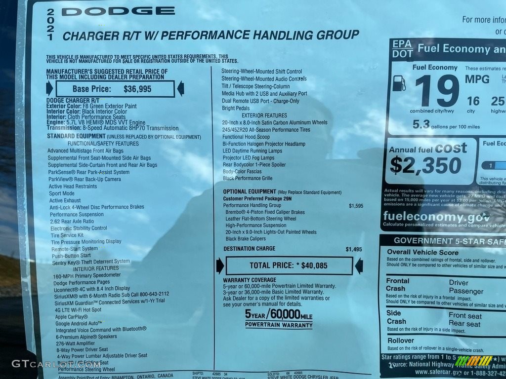 2021 Charger R/T - F8 Green / Black photo #26