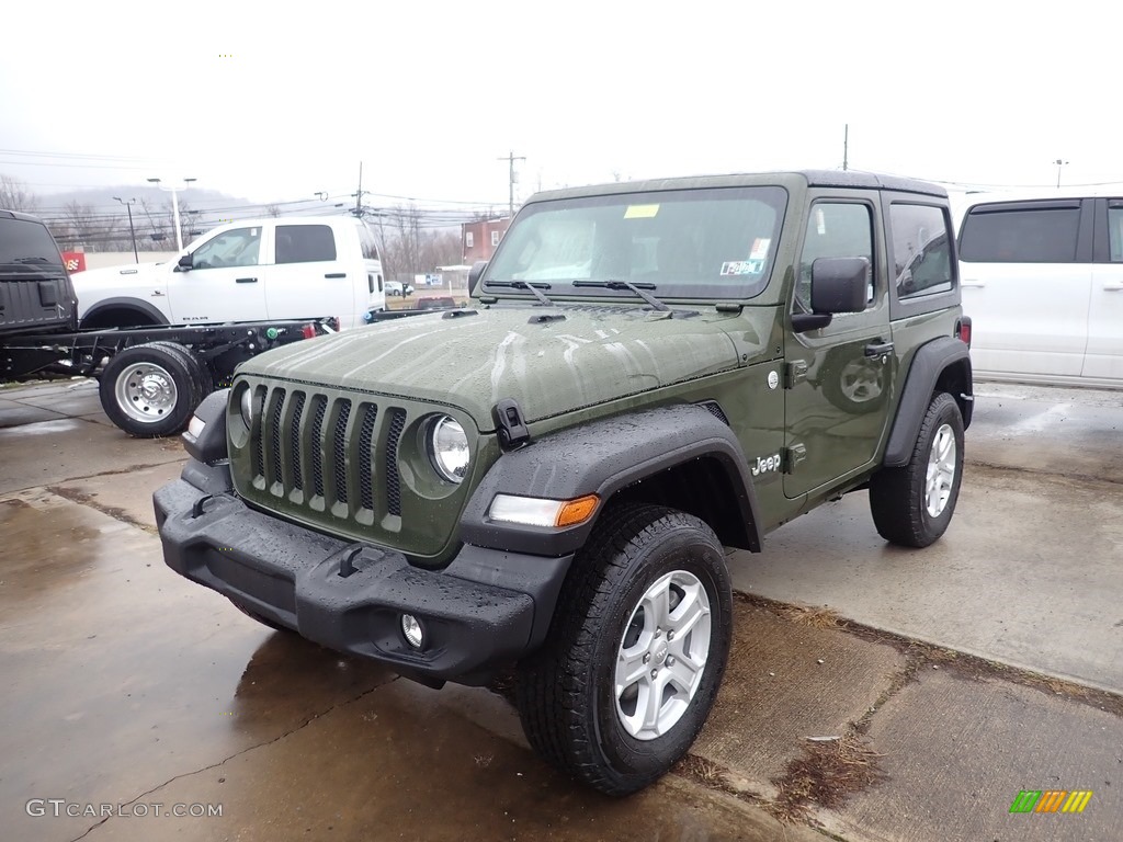 Sarge Green 2021 Jeep Wrangler Sport 4x4 Exterior Photo #140942388