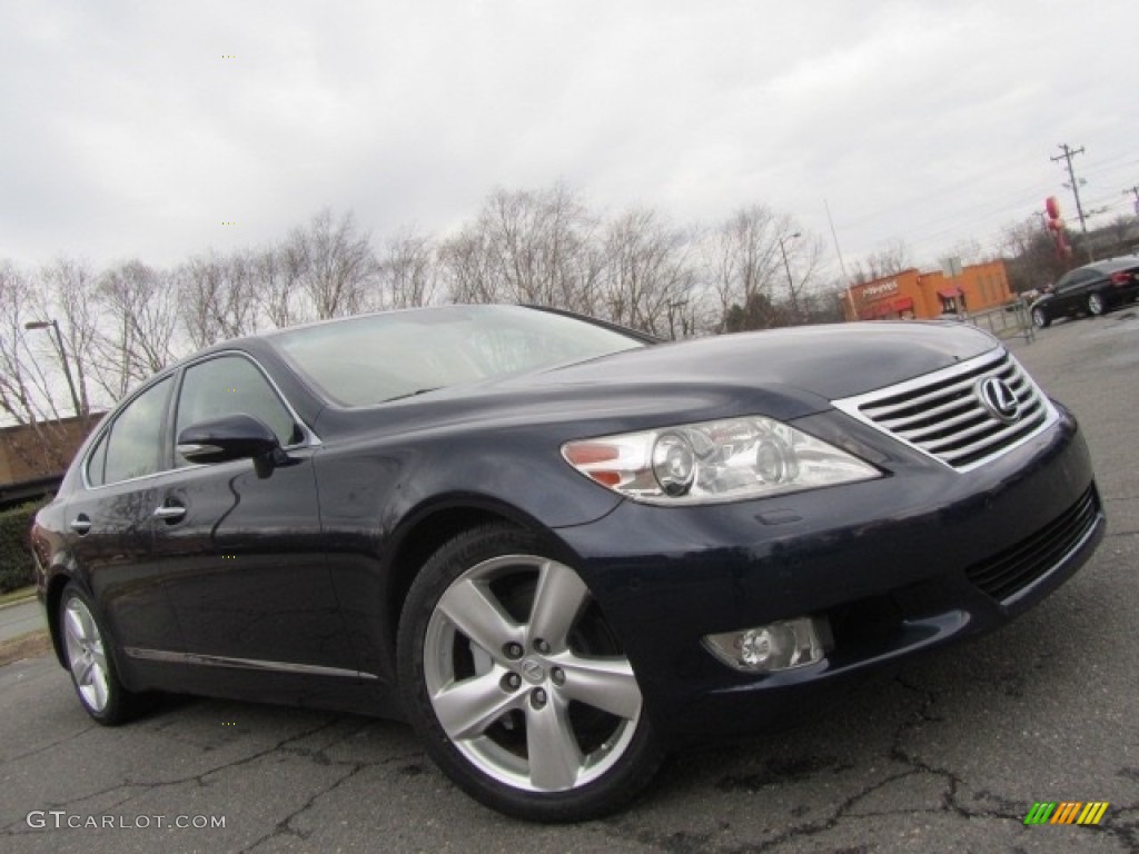 2011 LS 460 - Deep Sea Blue Mica / Parchment photo #1