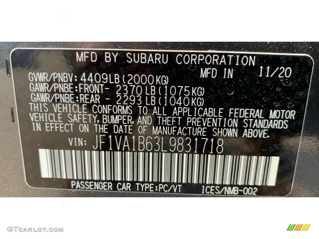 2020 WRX Premium - Magnetite Gray Metallic / Black Ultra Suede/Carbon Black photo #10