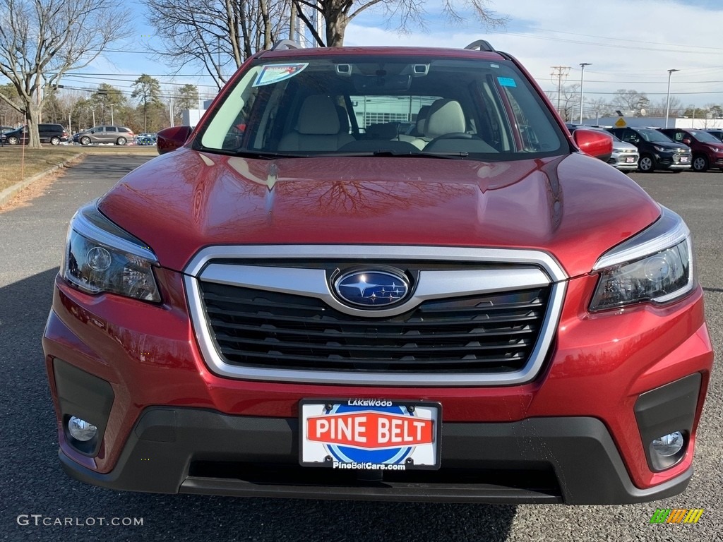 2021 Forester 2.5i Premium - Crimson Red Pearl / Gray photo #2