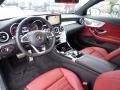 2017 Mercedes-Benz C Cranberry Red/Black Interior Prime Interior Photo