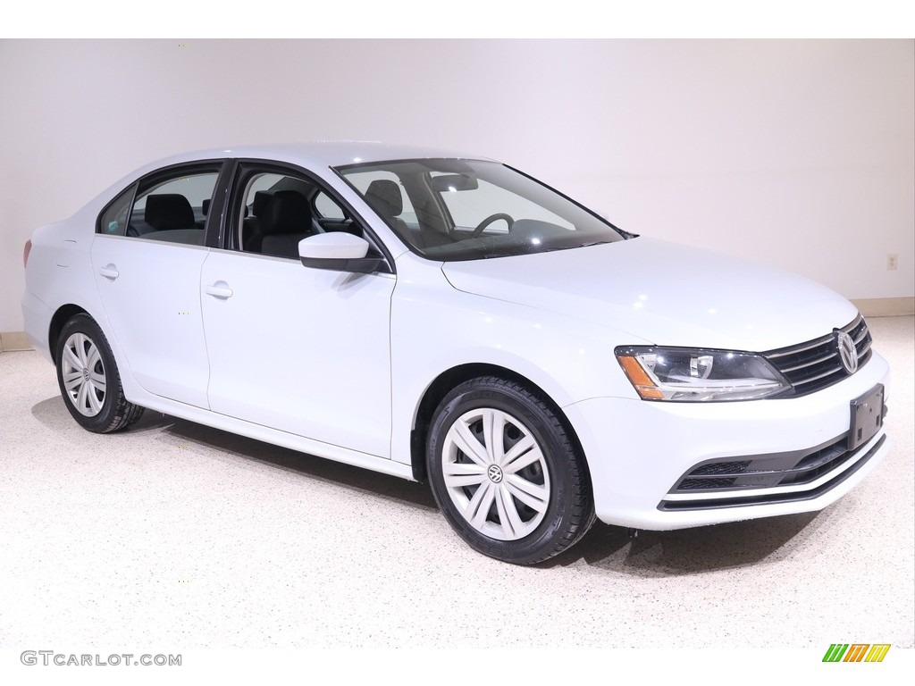 2017 Jetta S - White Silver / Black/Palladium Gray photo #1