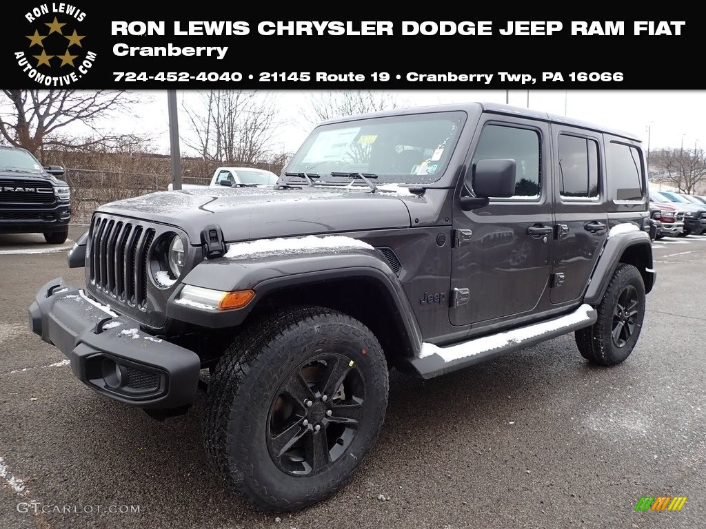 2021 Wrangler Unlimited Sahara Altitude 4x4 - Granite Crystal Metallic / Black photo #1