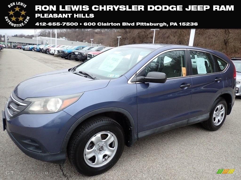 2014 CR-V LX AWD - Twilight Blue Metallic / Gray photo #1