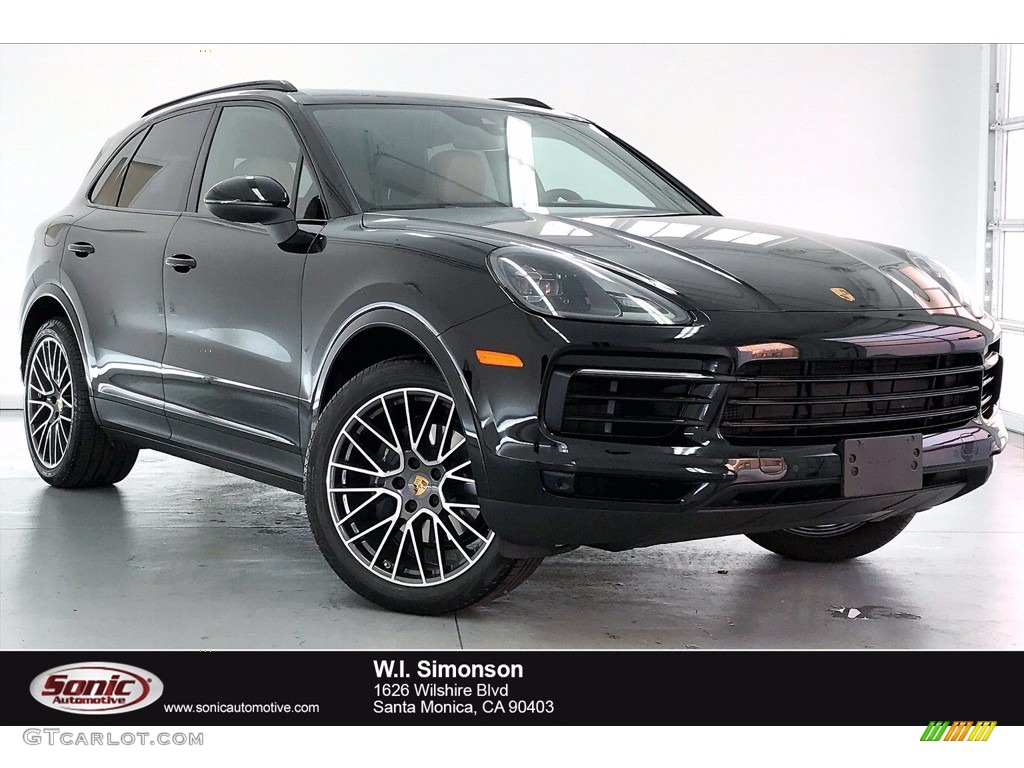 2020 Cayenne  - Jet Black Metallic / Black/Mojave Beige photo #1