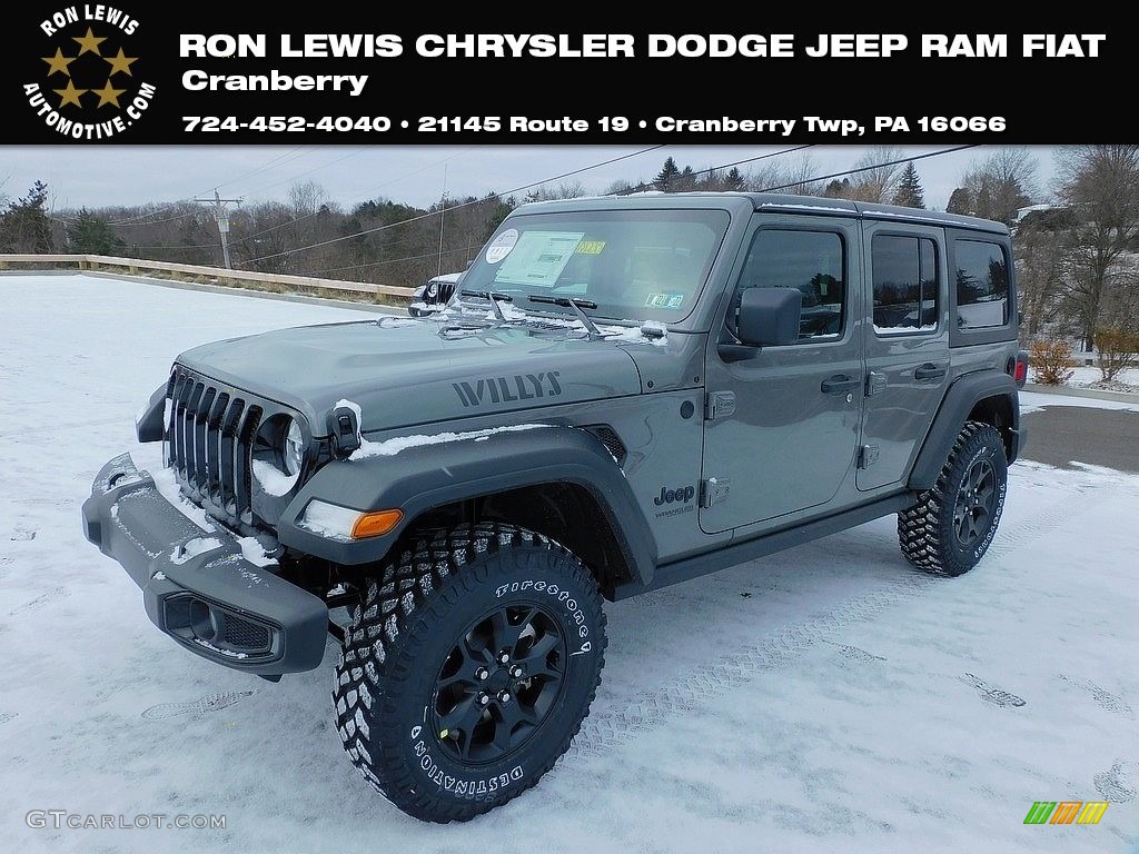 2021 Wrangler Unlimited Willys 4x4 - Sting-Gray / Black photo #1