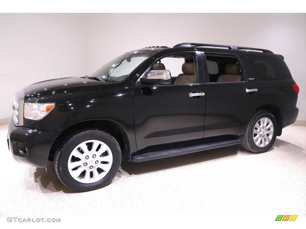 2013 Sequoia Platinum 4WD - Black / Sand Beige photo #3