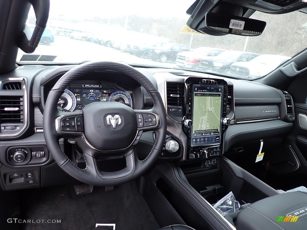 Black Interior 2021 Ram 1500 Limited Crew Cab 4x4 Photo #140956798
