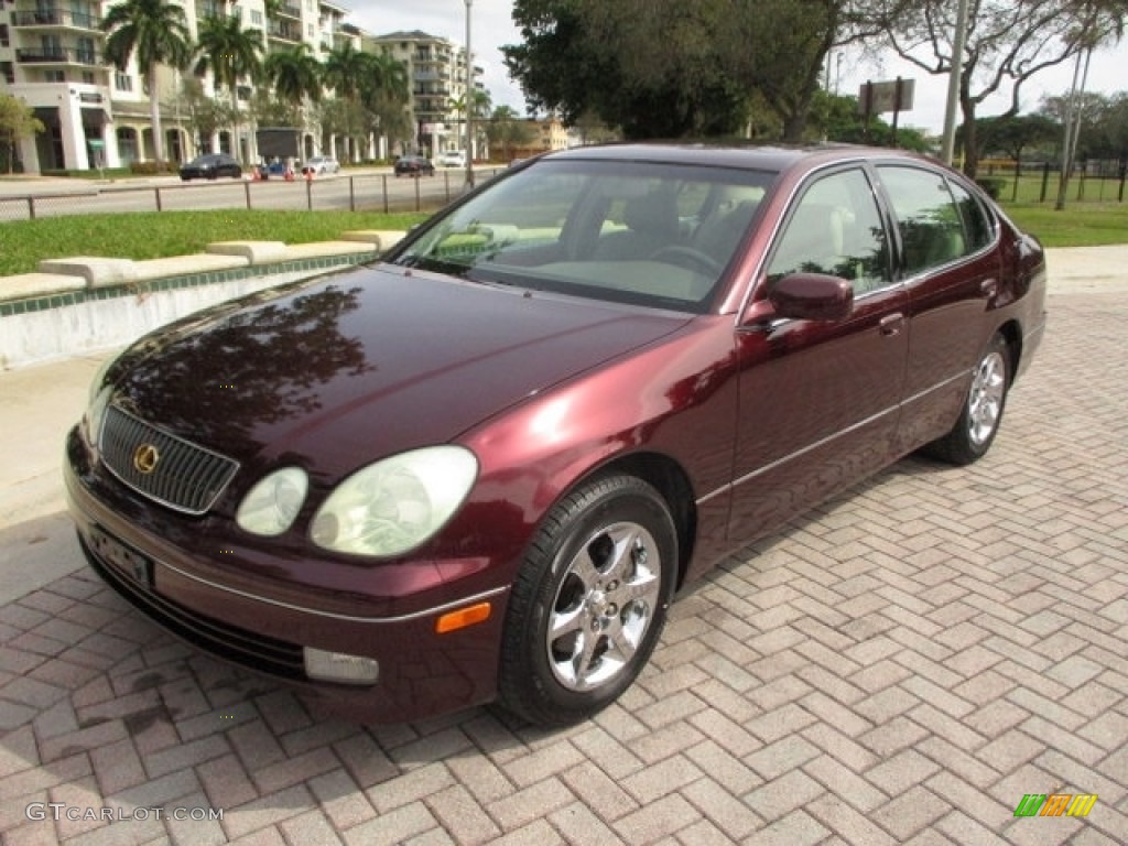 2003 GS 300 - Black Cherry Pearl / Ivory photo #23