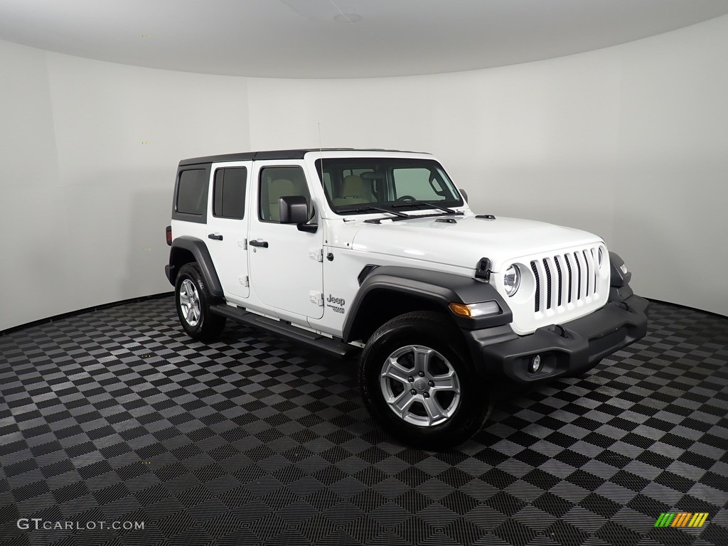 2018 Wrangler Unlimited Sport 4x4 - Bright White / Black/Heritage Tan photo #3