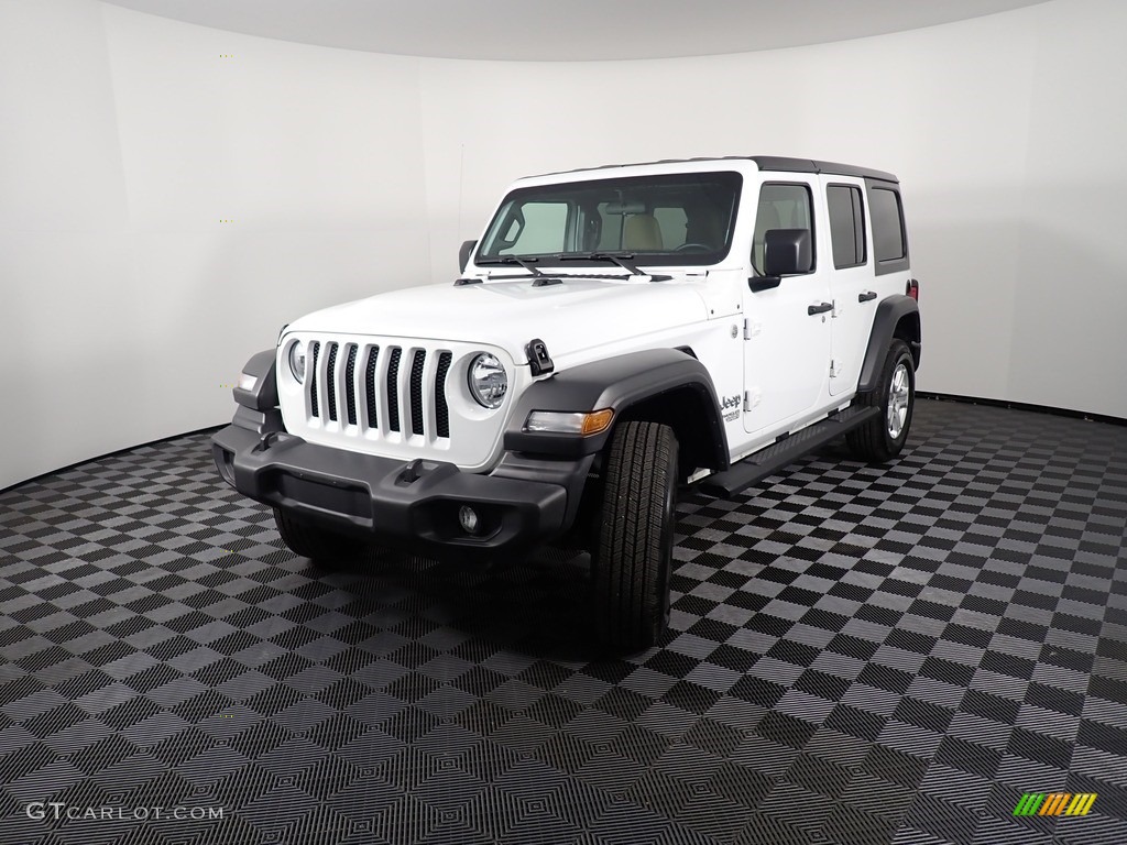 2018 Wrangler Unlimited Sport 4x4 - Bright White / Black/Heritage Tan photo #8