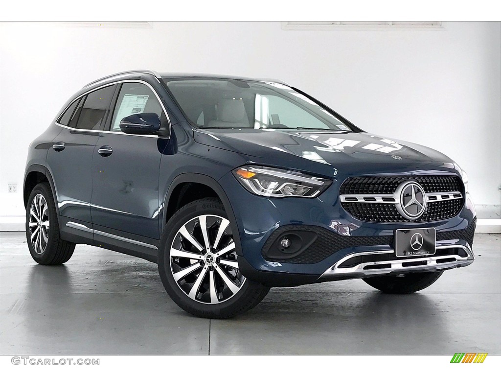 2021 GLA 250 4Matic - Denim Blue Metallic / Macchiato Beige photo #12