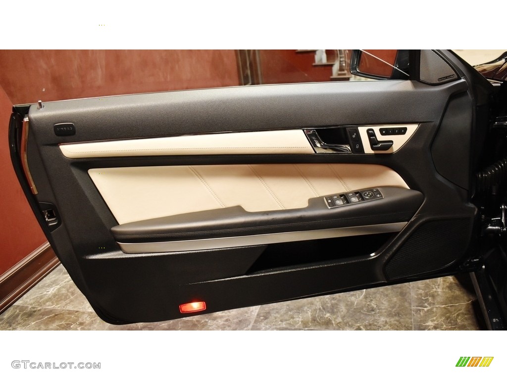 2013 Mercedes-Benz E 350 Cabriolet designo Porcelain/Black Door Panel Photo #140964923