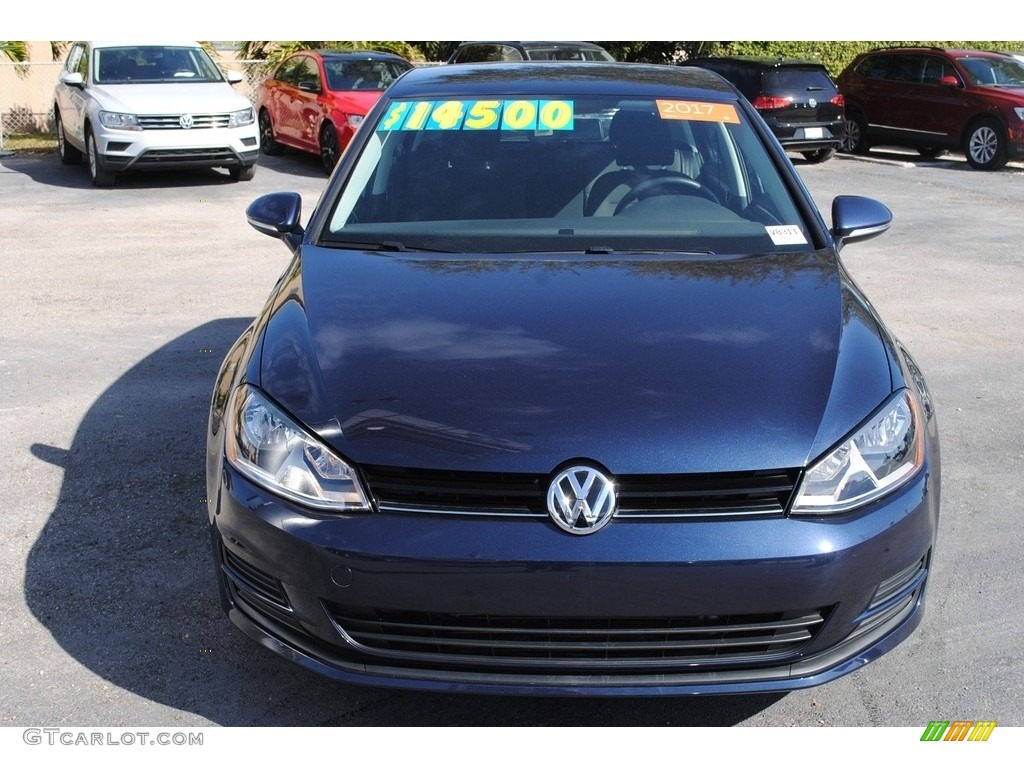 2017 Golf 4 Door 1.8T S - Night Blue Metallic / Titan Black photo #3