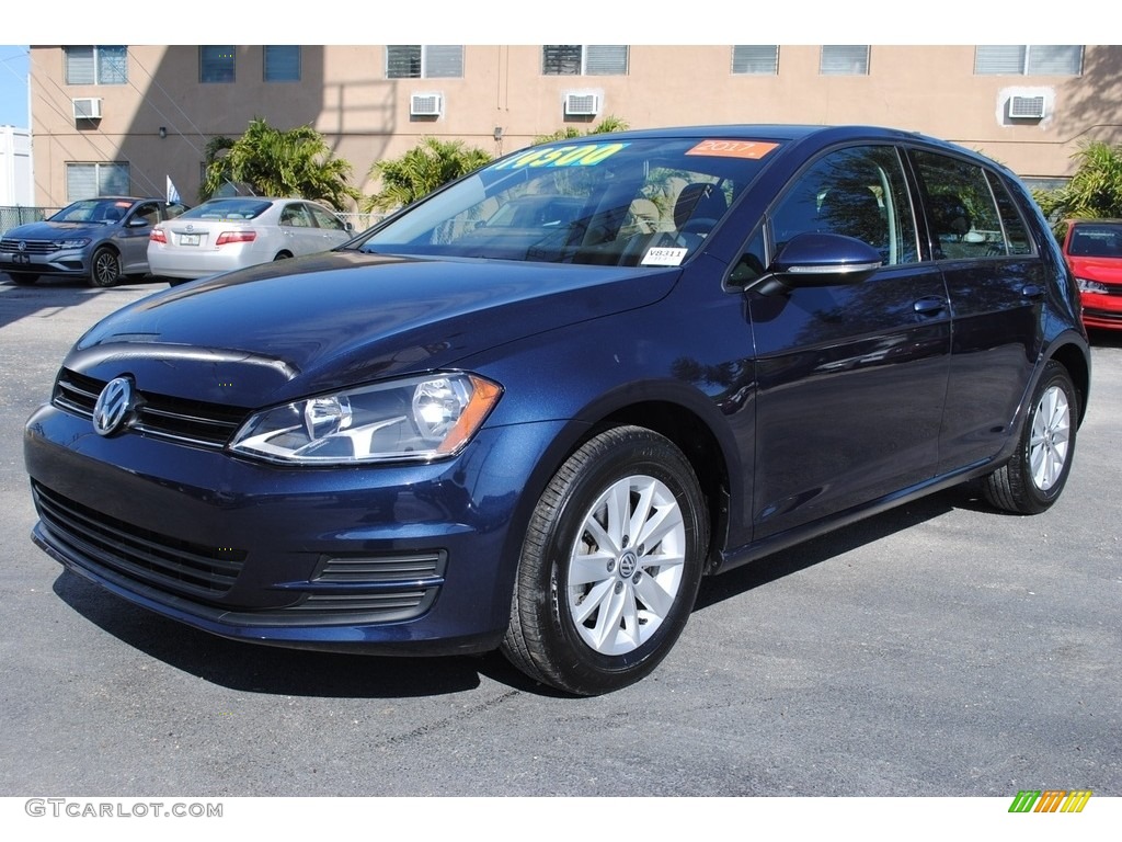 2017 Golf 4 Door 1.8T S - Night Blue Metallic / Titan Black photo #5