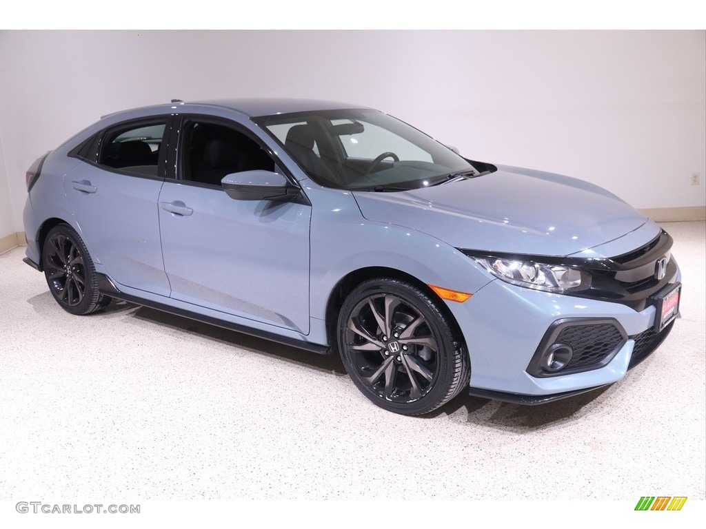 2018 Civic Sport Hatchback - Sonic Gray Metallic / Black photo #1