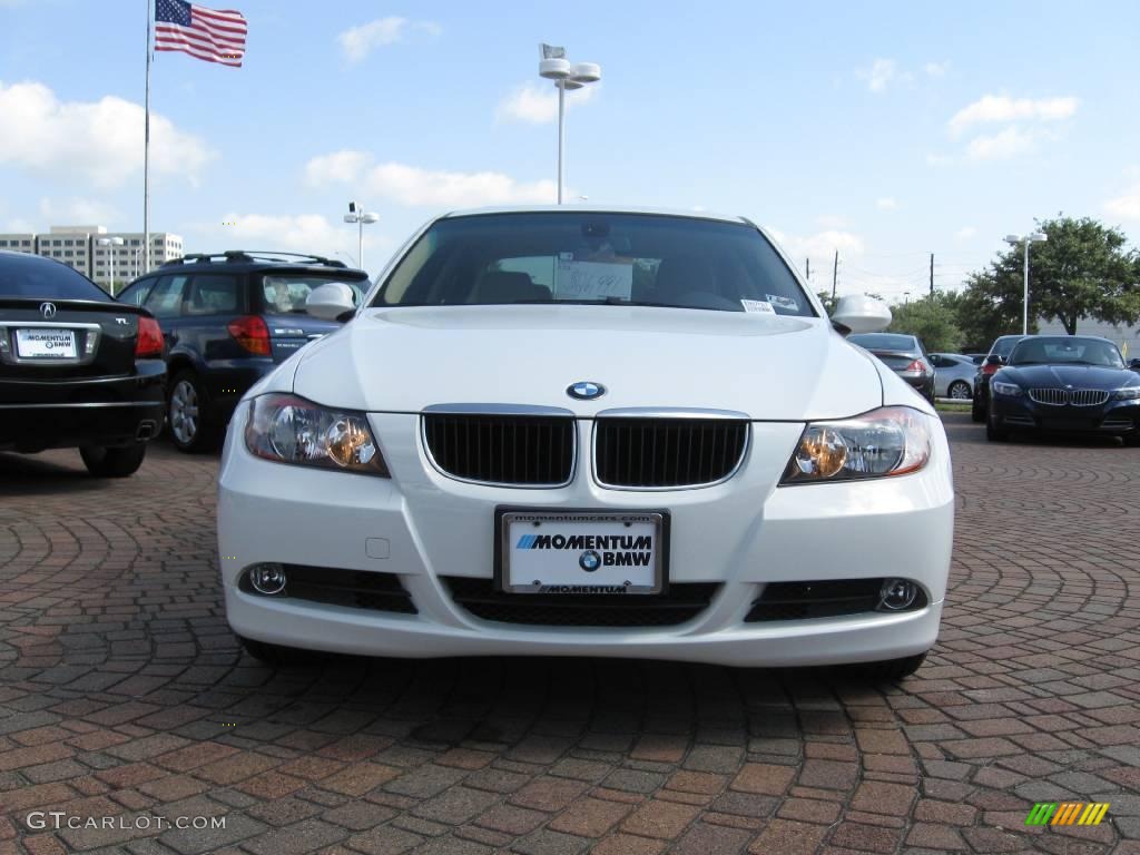 2007 3 Series 328i Sedan - Alpine White / Beige photo #4