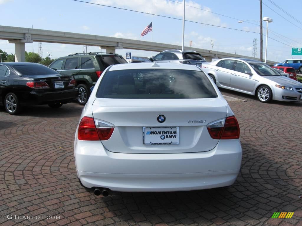 2007 3 Series 328i Sedan - Alpine White / Beige photo #9